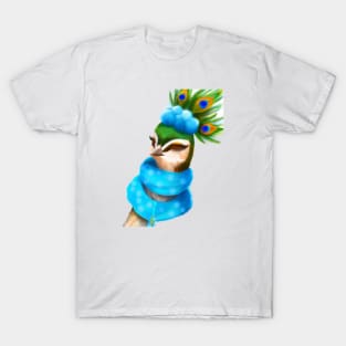 Cute Peacock Drawing T-Shirt